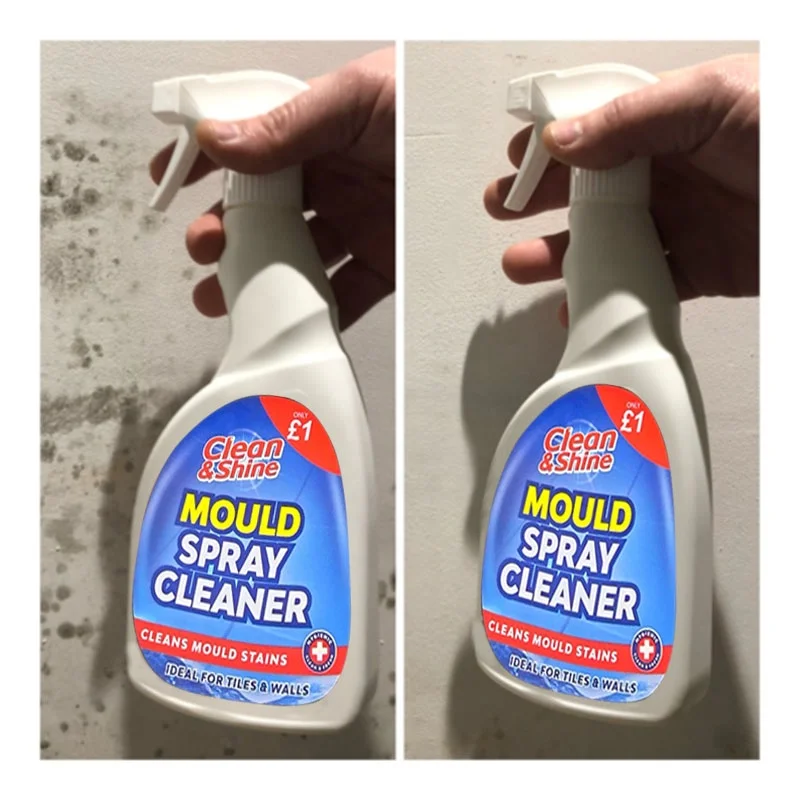 500ml Wall Tile Mattress Mould & Mildew Stains Spray Cleaner, Mold Dirt Detergent Remover and Odor Eliminator