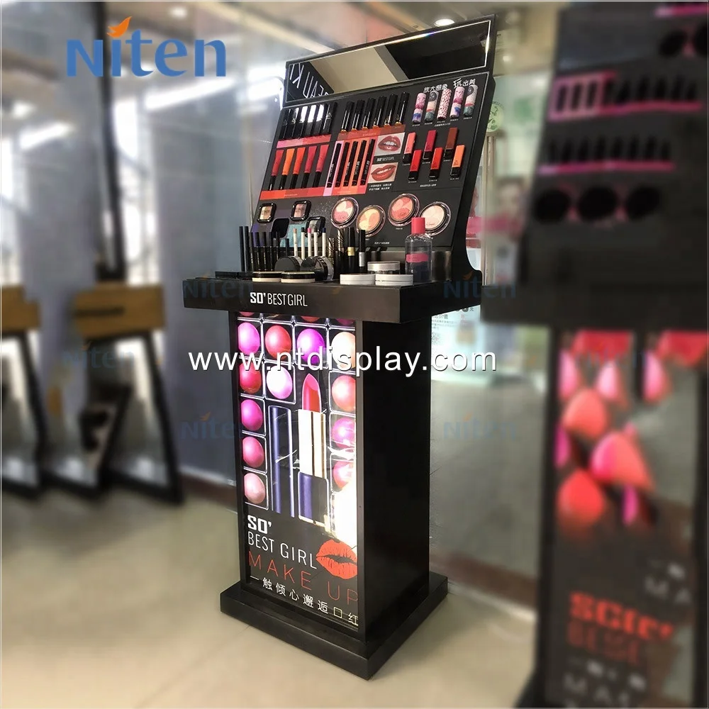 Makeup stand mac cosmetic display, cosmetic display stand