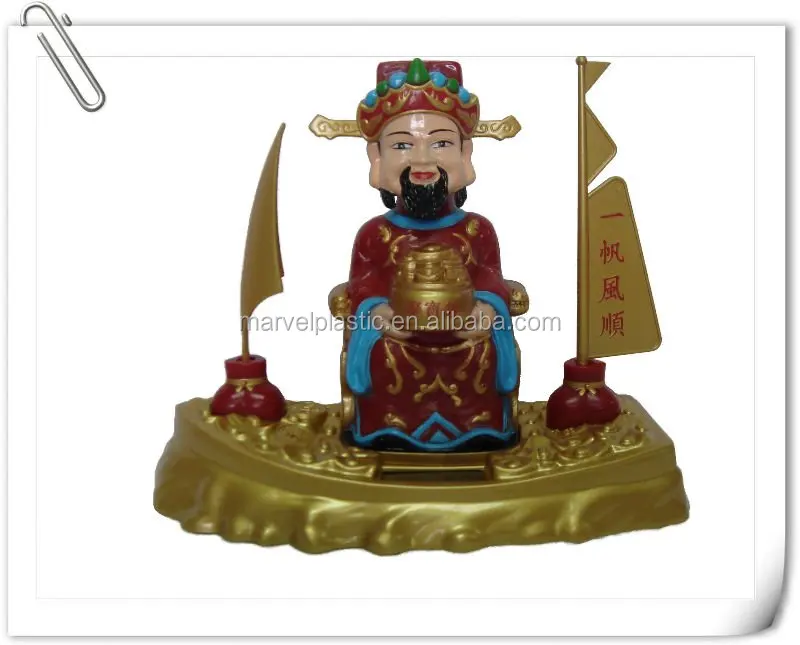 Custom solar toy fortune Buddha figure