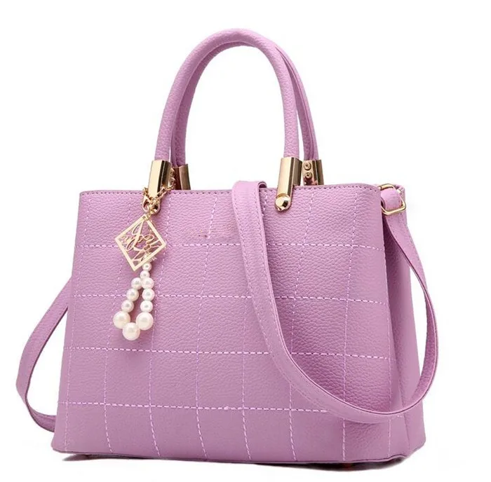New design fashion simple bags pink woman handbag for ladies