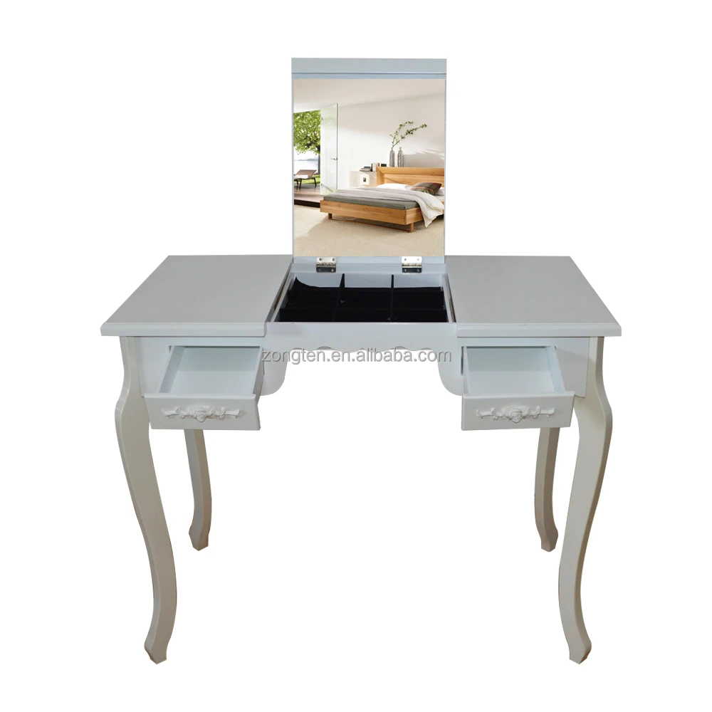 
D1712 hidden mirror storage home decoration dressing table mirror with drawer bedroom vanity table desk table 