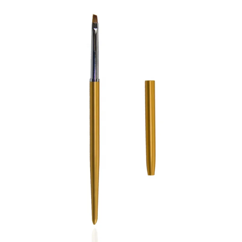 Оптовая продажа, профессиональная щетка для ногтей с металлической ручкой