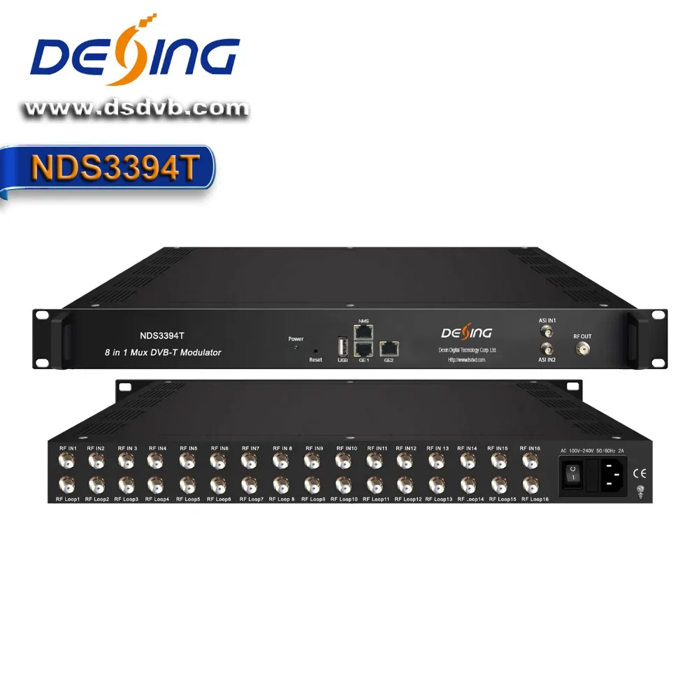 NDS3394T 16 FTA ТВ тюнер DVB-t модулятор 16in1 DVB модулятор DVB-S2 DVB-T transmodulator