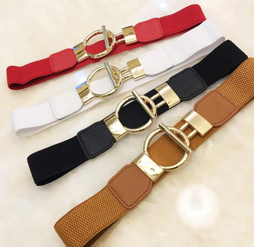 Elastic Belt Stretchable Belt with Interlocking Buckle