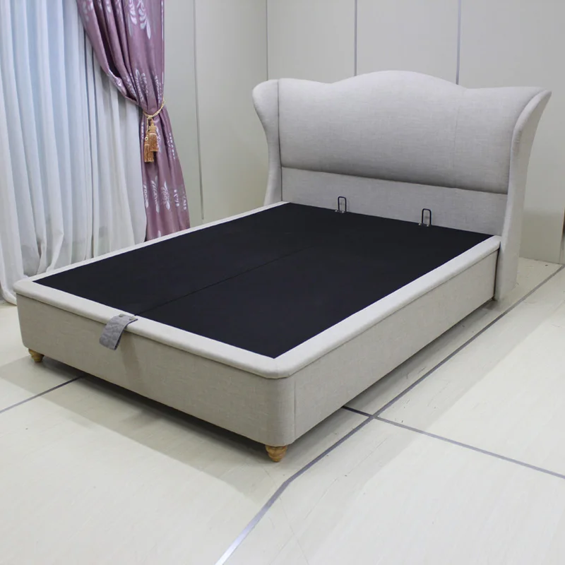 Гидравлический подъемник для хранения тканевая кровать рама двухъярусная кровать для взрослых