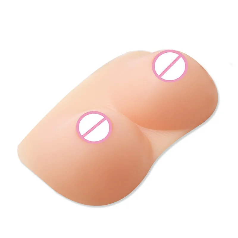 ONEFENG Sexy Silicone Big Breast Artificial False Boobs Whole Sale 100% Silicone for Crossdresser Transgender 1700g/pair Beige