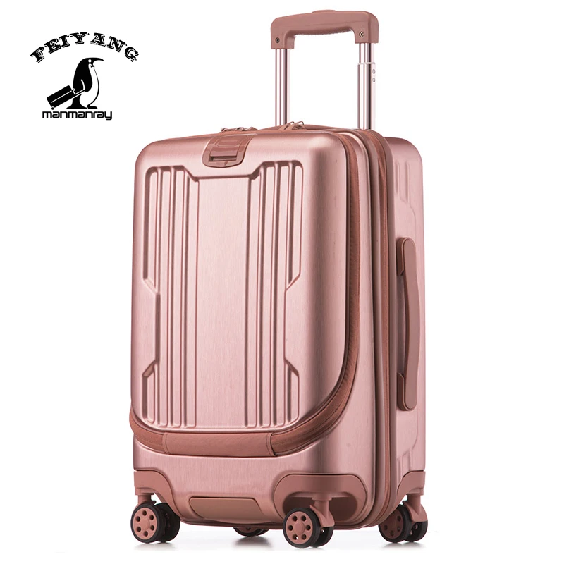 2019 Popular abs suitcase zipper luggage set factory