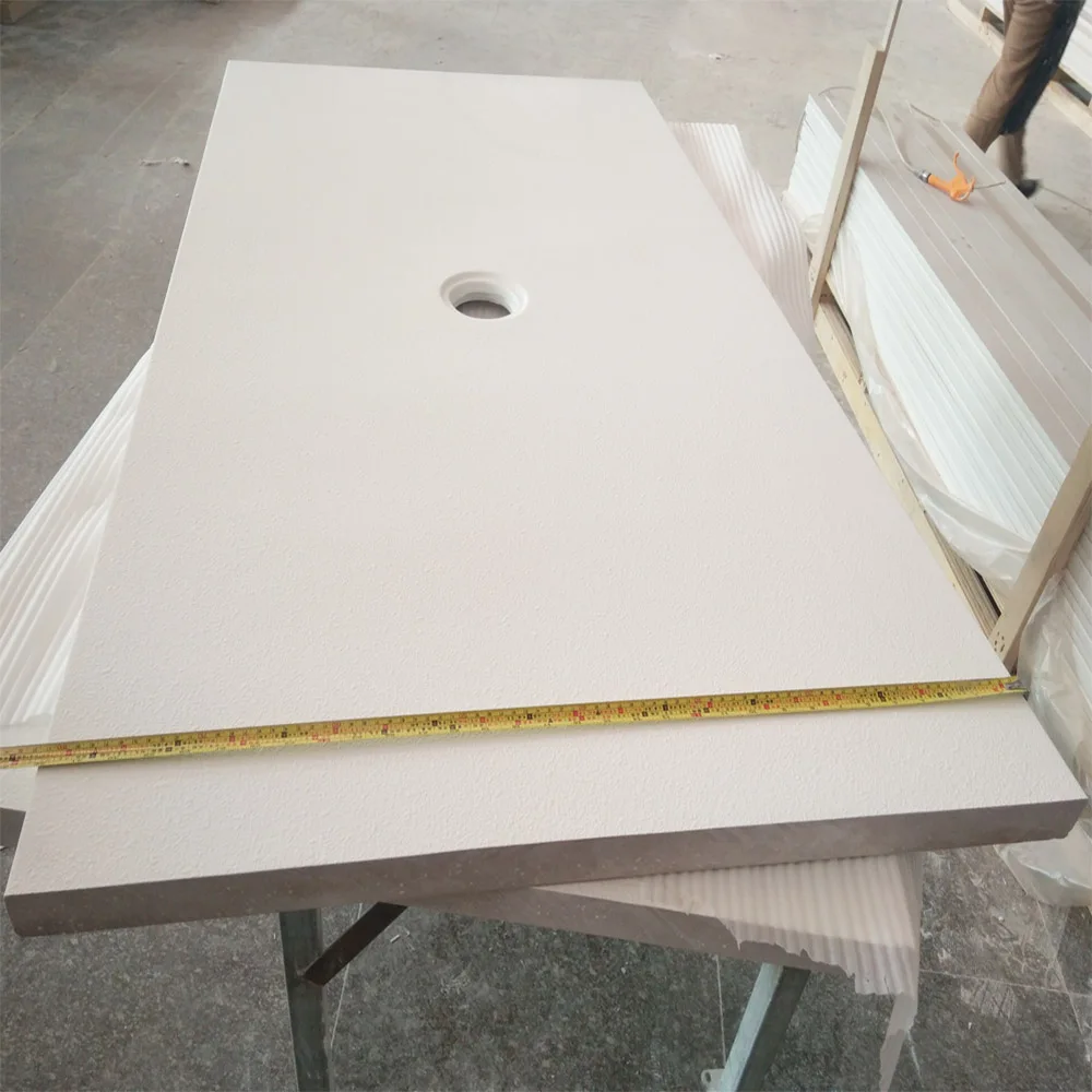 US Hotel Cultured Marble Standard Rectangle Shower Base