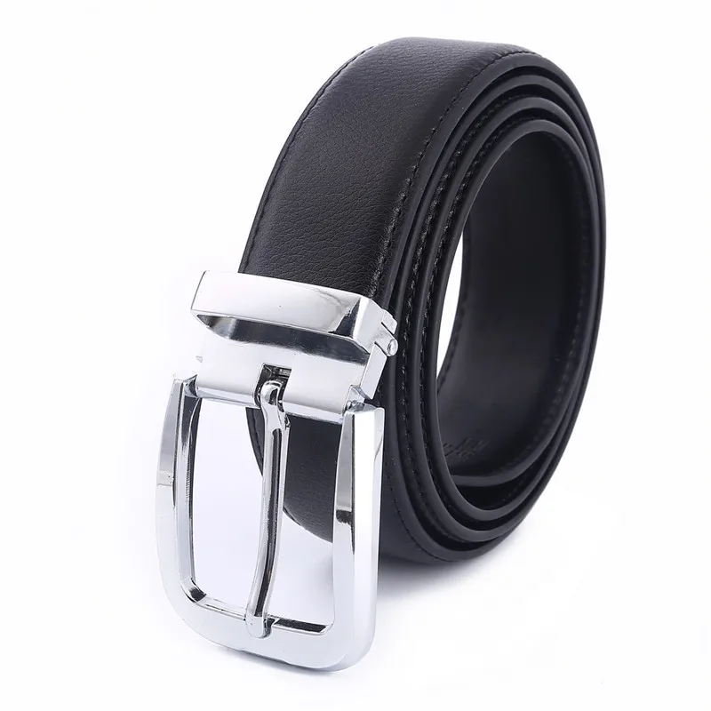 Man Adjustable Alloy Buckle 3.5cm Leather Belt