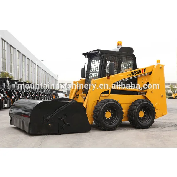 Hot Sale Chinese WS50 Skid Steer Loader with Sweeper for rental