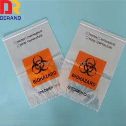 Cheap wholesale custom medical biohazard specimen shipping bag/medical waste plastic bag