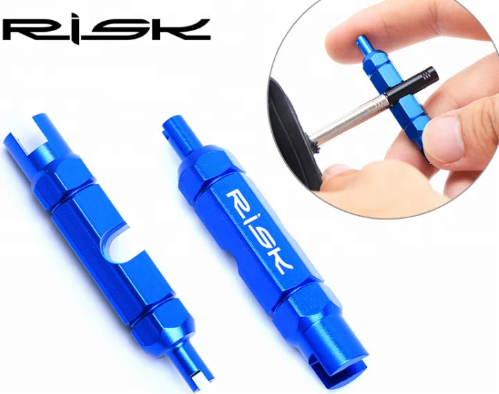 RL301 Risk Bicycle Tube Tire Valve Disassemble Remove Tools Road Bike Valve Tool for Schrader Presta Extender Valve