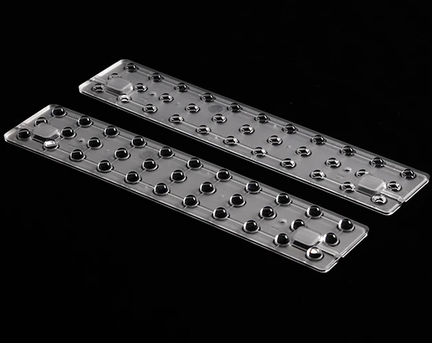 290x58.8 3x11 Linear Light Lens  45 Degree Symmetry 90 Degree Led Lens