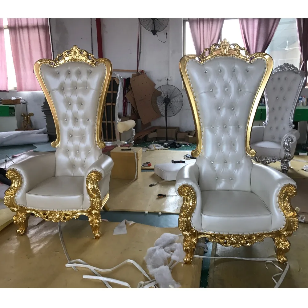  YM01 Распродажа по Заводской Цене роскошные высокие спинки Королевский Король золотые престолы диван стулья для
