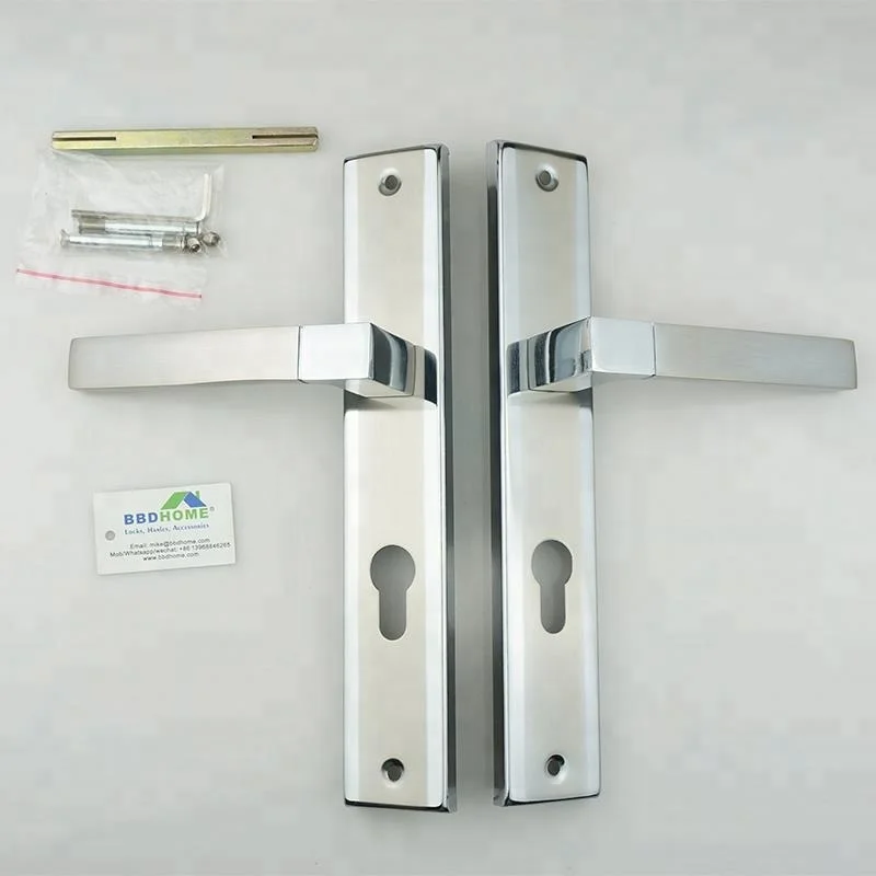 New style chrome and long plate door handle
