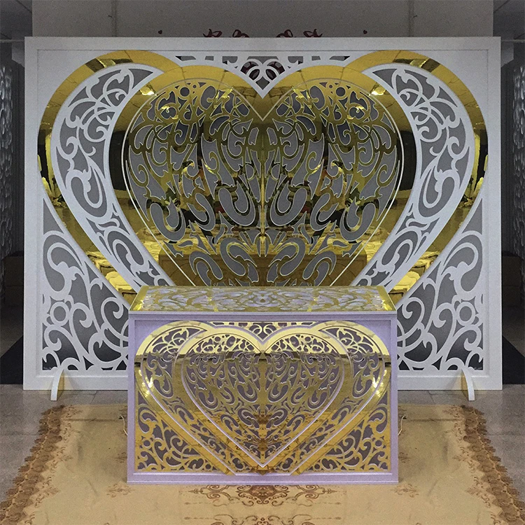 Wholesale Luxury Newest Golden MONET Wedding Backdrop for Wedding Event Decoration