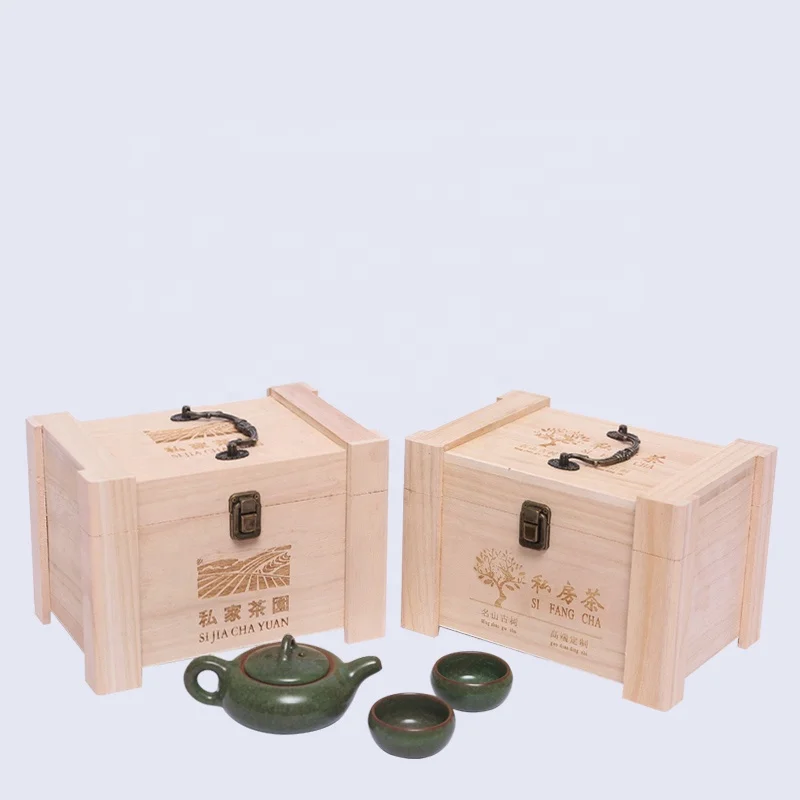 
Custom Chinese Characteristics Tea Wooden Packaging Box 