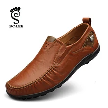 Top quality men flats 100% leather shoes handmade men Moccasins,men flat shoes plus size men loafers