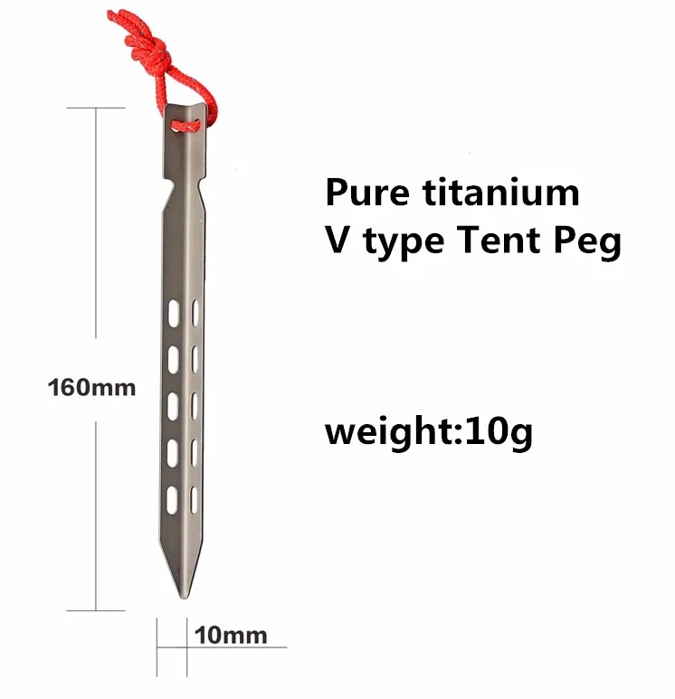 Lightweight Titanium Camping Tent Peg