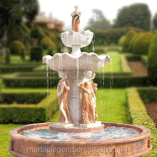 Marble fountain garden statue concepts nude women fountain stone sculpture