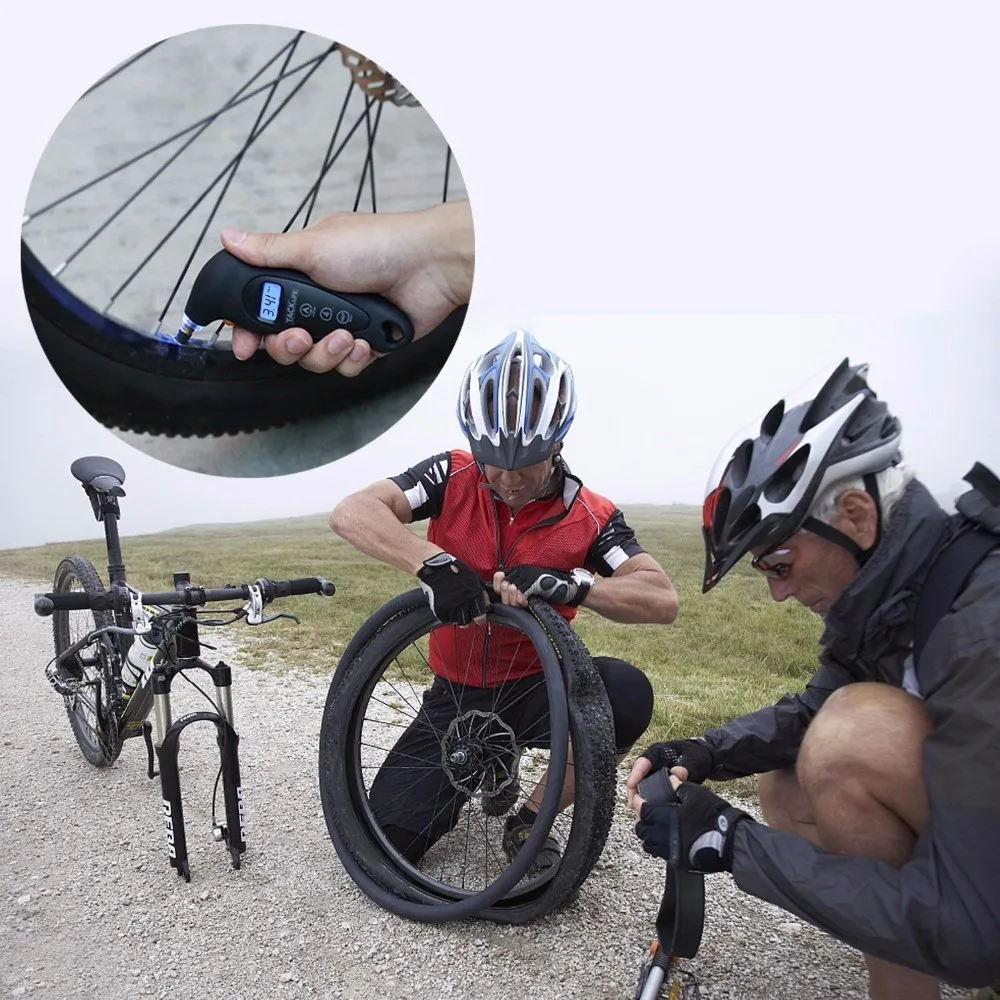 Portable Mini Keychain LCD Tire Wheel Digital Car Tyre Air Pressure Gauge