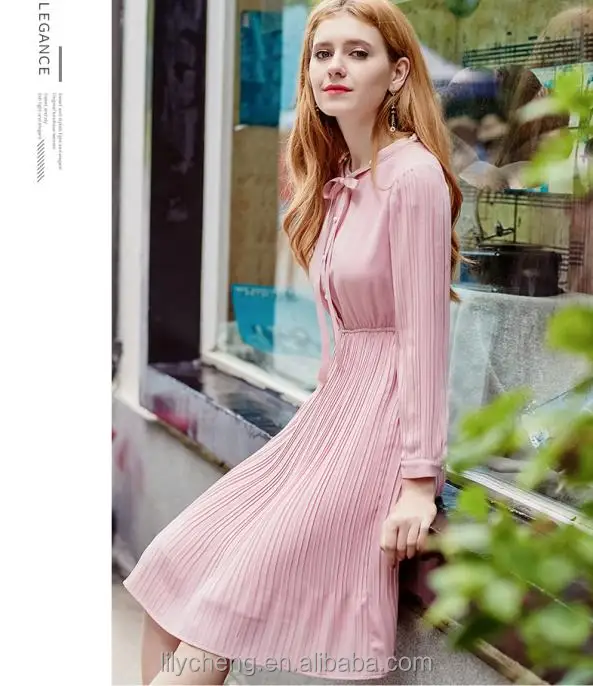 custom new style fashion women long sleeve dresses high quality dress