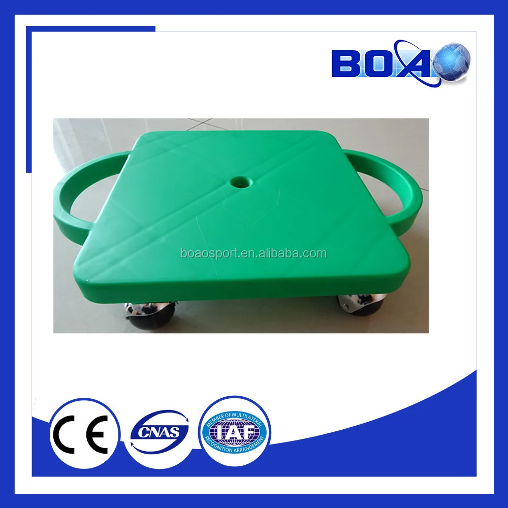 Physical Education Plastic Scooter Board For Kids With Safety Handles