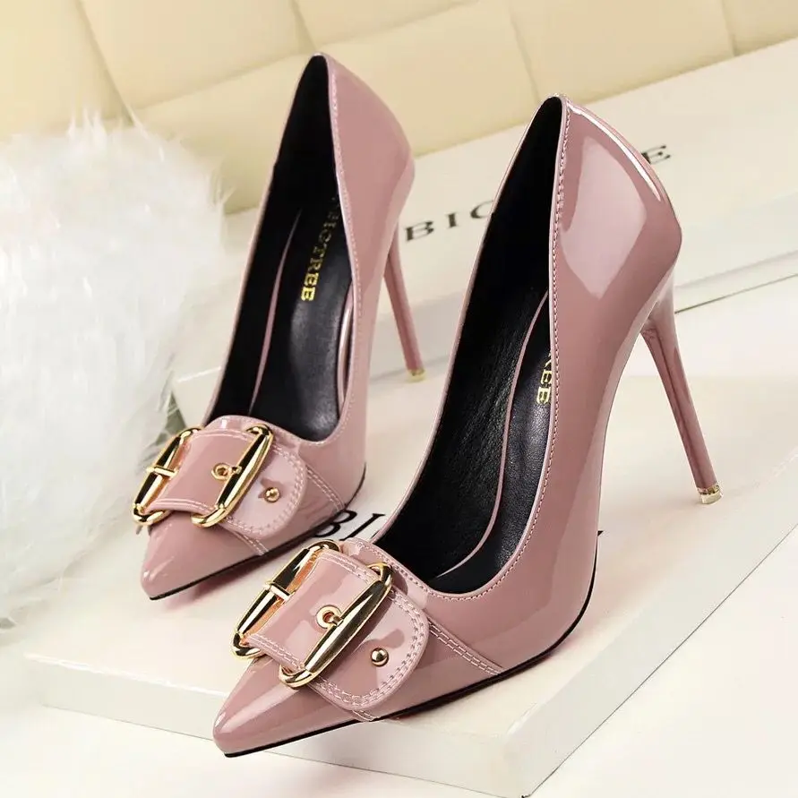 MARCH EXPO 2019 newest designs  high heels party shoes plus size   DS004