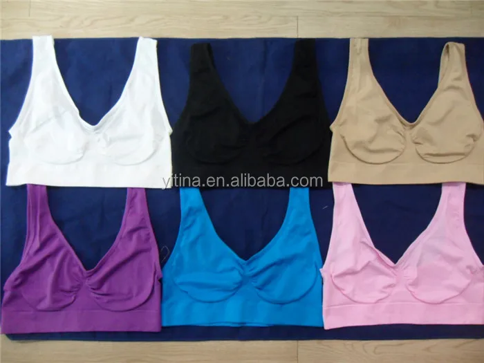 Plus Size S M L XL XXL XXXL six colors Fitness sport bra No pads seamless Ahh Bra