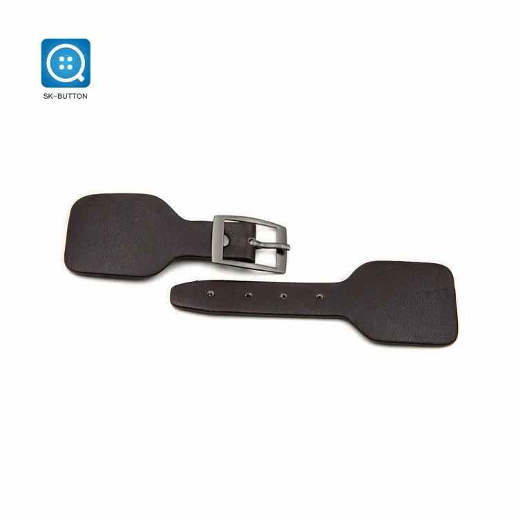 soft PU Leather exaggerated Waist covered name belt buckle button sewing Frog toggle fashion garment belt button for coat