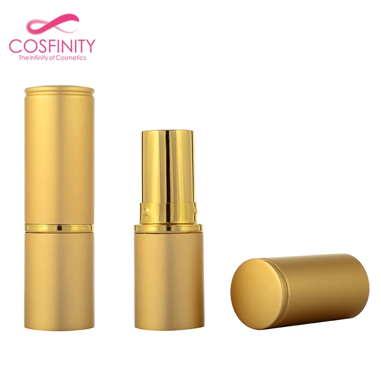 
Cosmetic luxury square lip balm container matte unique custom logo empty metallic lipstick tube 