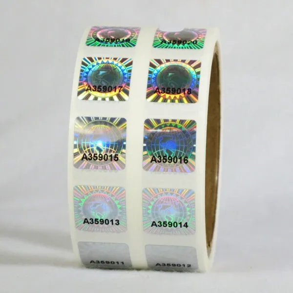 Hot selling factory color printing roll self adhesive security label stickers custom hologram overlays sticker labels
