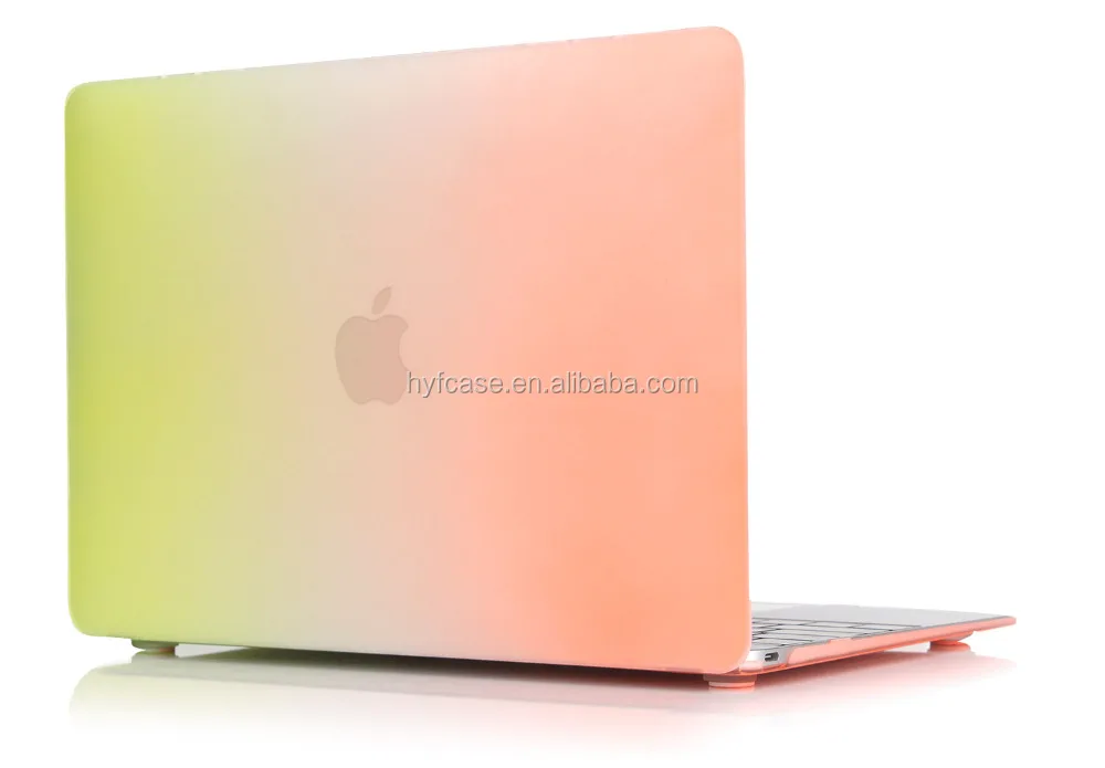 Colorful mixed colors matte thin PC shell for Macbook air rainbow Protective computer case
