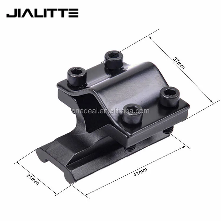 Jialitte J020 aluminum 21mm Rail 3 slot Picatinny barrel Mount for hunting Laser Flashlight