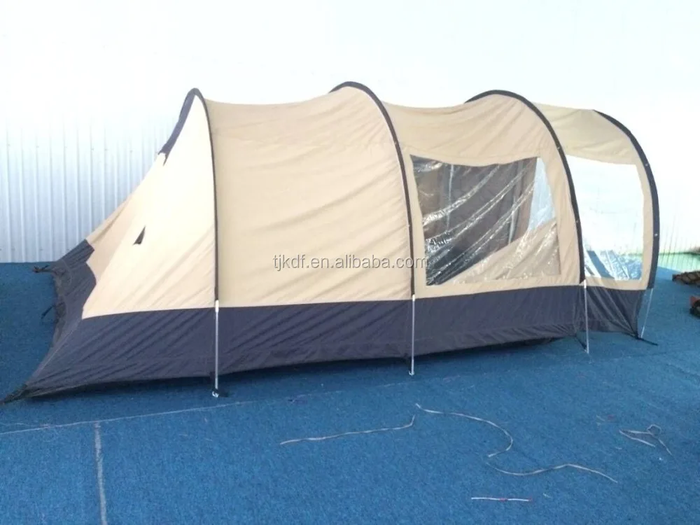 Wholesale 6 Person 3 Rooms Tunnel Folding Large Tents Camping Outdoor Camping Team Tent for Family