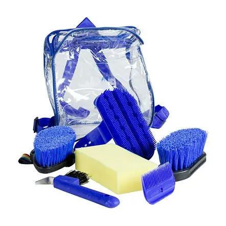 Pet Care Series 7-Piece Horse Grooming Bag Kit Set