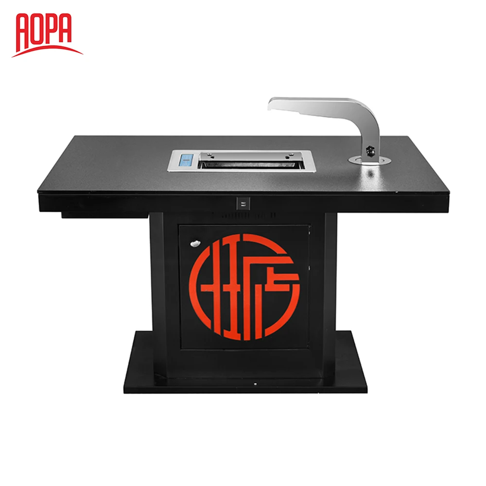 AOPA korean barbecue smokeless grill table for restaurants