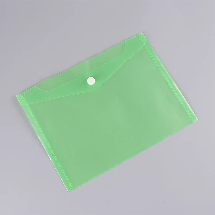 Hot Sale A4 A5 PP Document Bag With Button Waterproof A4 File Folder Bag