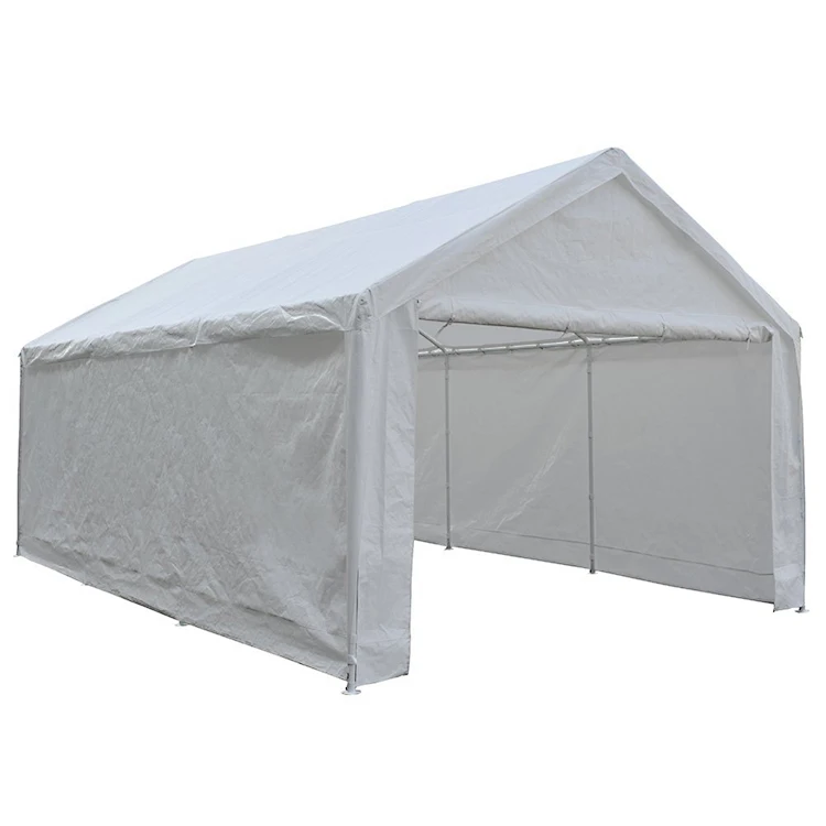 Patio 12 x 20-Feet Heavy Duty Carport, Car Canopy Shelter with Removable Side Panels, Doors and 8 Steel Legs