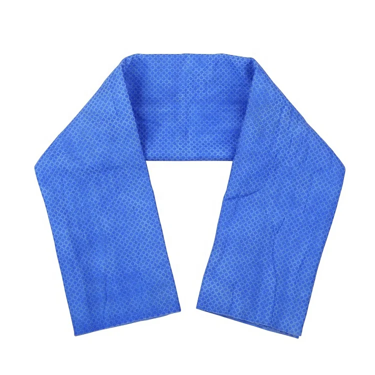 66X43cm blue Absorbent sport towel neck cooler ice towel PVA cooling towel