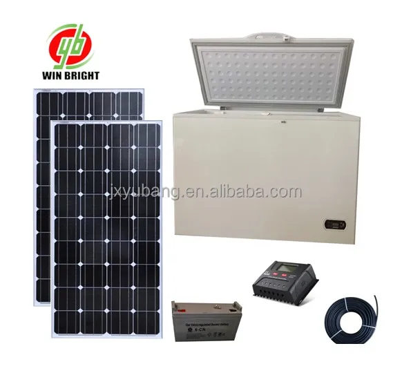 
Winbright 268L DC 12V 24V Solar Freezer complete kit for remote use 