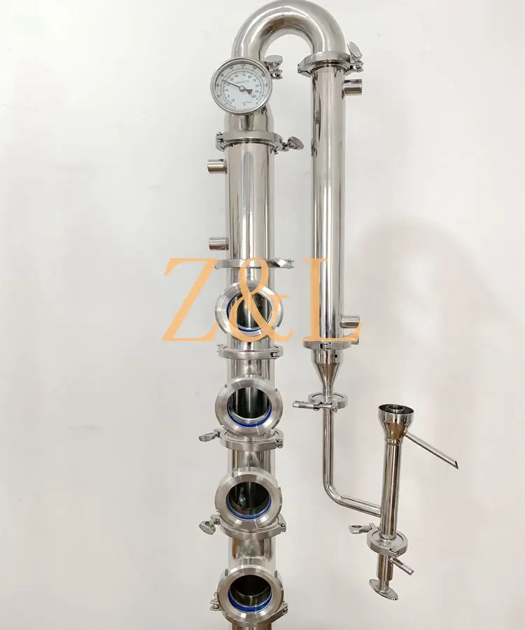 3-дюймовый ss нержавеющая сталь Самогонный аппарат рефлюксный алкоголя ректификационная колонна