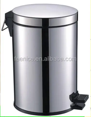 304 stainless steel standing waste bin with pedal