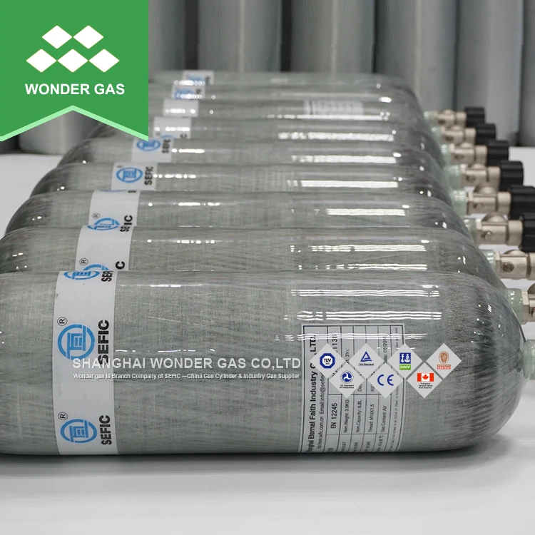 Popular 6.8L Manufacturer Air Breathing Carbon Fiber Tank Empty Gas Cylinder Price