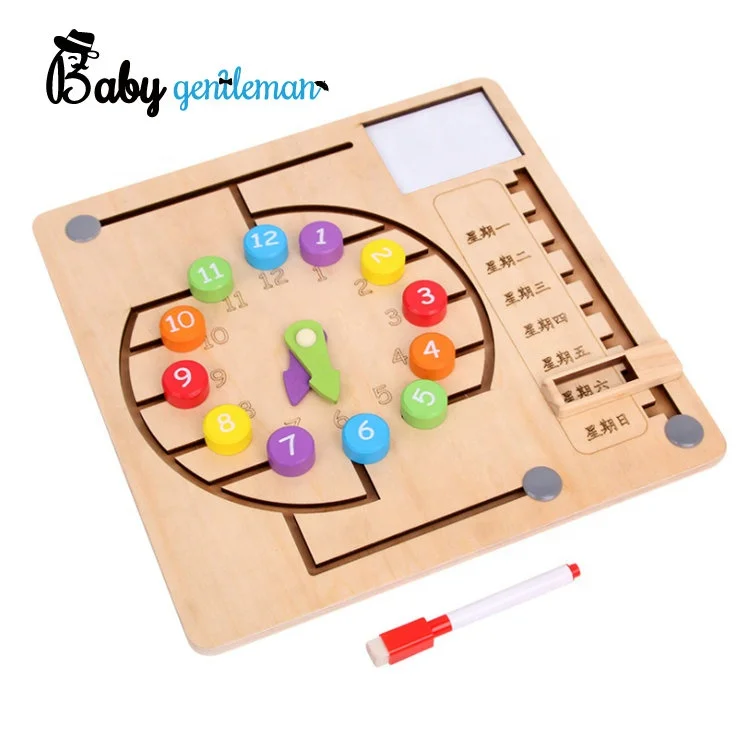 2023 Most popular educational toy wooden calendar toy for kids Z12179D