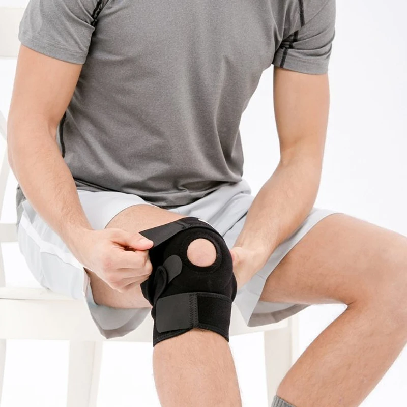 Спортивный коленный компрессионный рукав высокоэластичный Регулируемый наколенник Защитная поддержка