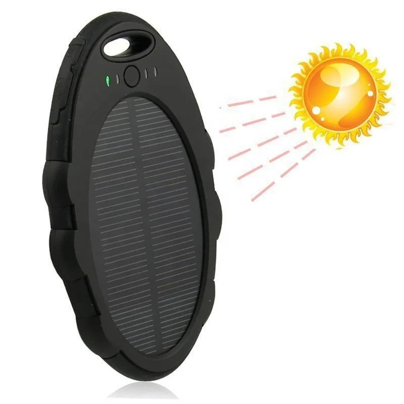 
China 2019 new Waterproof portable solar charge 5000mah cell phone battery charger power bank 