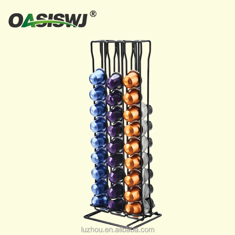 
Factory Supply 60 Pod Nespresso Coffee Capsule Pod Holder with Chrome Plate 