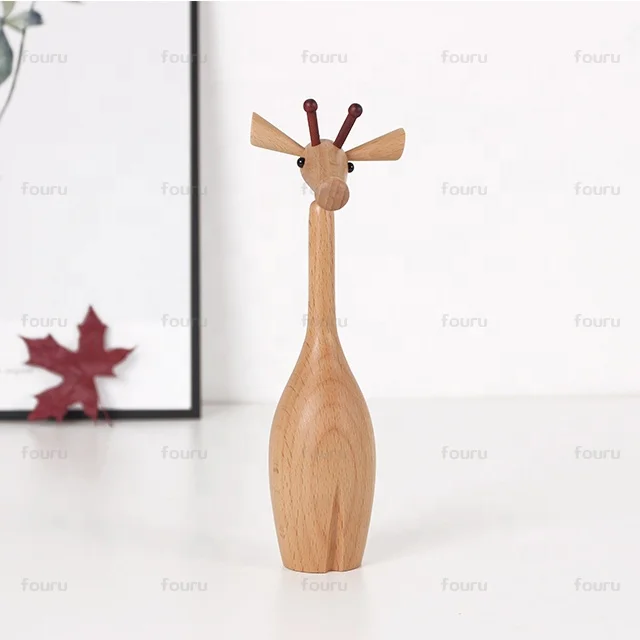
Nordic wooden animal giraffe crafts and arts and handcrafted wood products Can be 360 Degrees Activity for home decor 