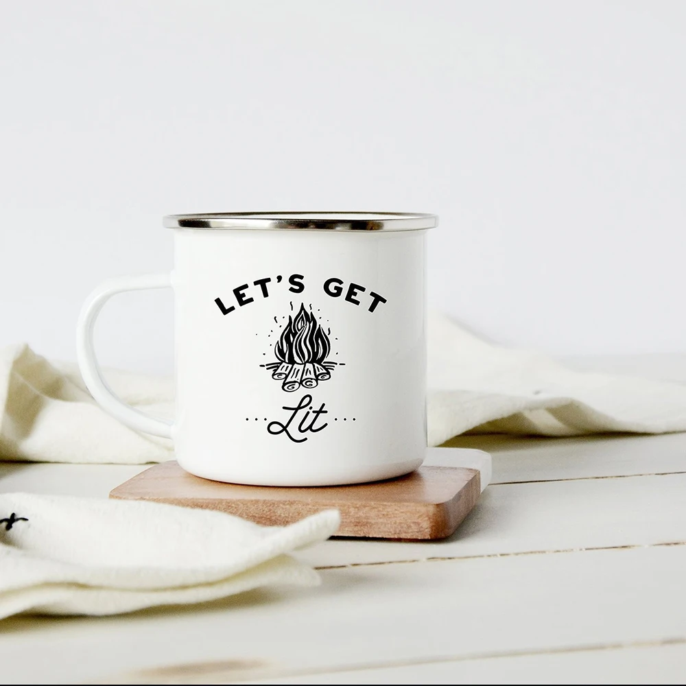 7cm custom light grey tin camping enamelware metal mug